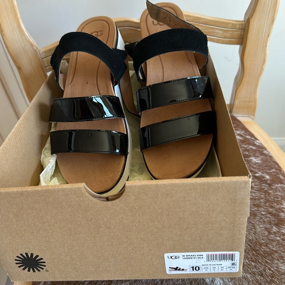UGGS BLACK BRAELYN SANDALS